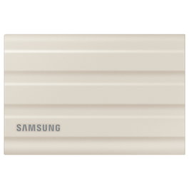Samsung Portable SSD T7 Shield 2TB USB 3.2 Gen2 Beige - Resistente al Agua y Polvo, Protección por Contraseña AES 256-bit, Lectura 1050 MB/s, Incluye Software