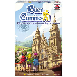 Educa Borras Juego Mesa Buen Camino - Juego de mesa de peregrinación a Santiago con cartas y peones