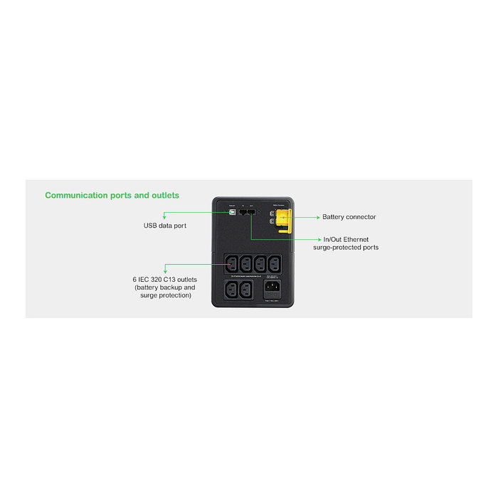 APC BX1200MI Sistema de alimentación ininterrumpida 1,2 kVA 650 W