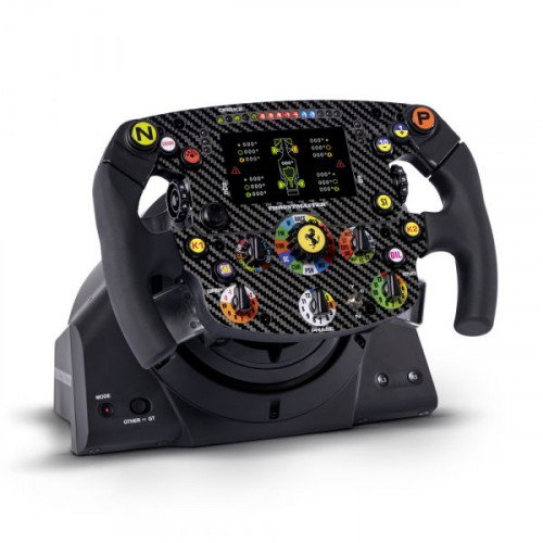 Thrustmaster SF1000 Edition Volante de Carreras para PC, PlayStation 4, PlayStation 5, Xbox One, Xbox Series S, Xbox Series X en Negro con Pantalla LCD