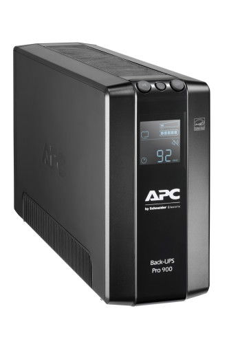 APC BR900MI Sistema de Alimentación Ininterrumpida (UPS) Línea Interactiva 0,9 kVA 540 W con 6 Salidas AC Negro