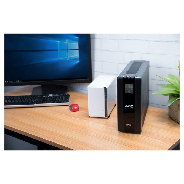 APC Back-UPS Pro BR900MI SAI 900VA / 540W Regulador Voltaje AVR USB Torre Negro