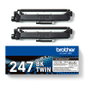 Brother Pack de 2 Cartuchos de Tóner Negro TN247BKTWIN Larga Duración