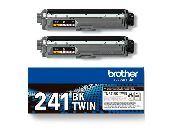 Brother TN241BKTWIN Pack de 2 Cartuchos de Tóner Negro Original