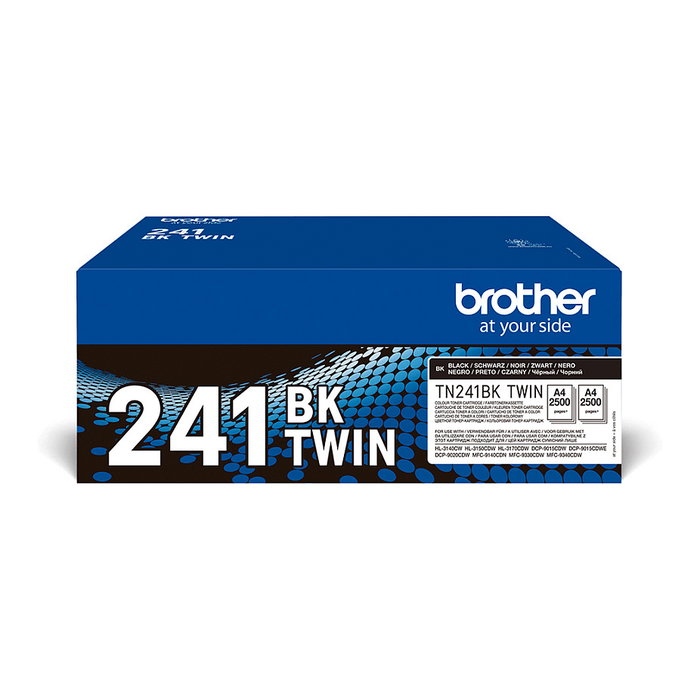 Brother TN241BKTWIN Pack de 2 Cartuchos de Tóner Negro Original