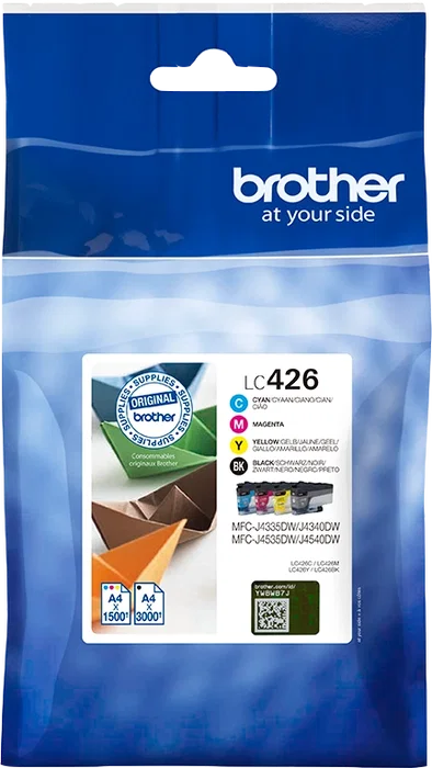 Brother LC426VAL Pack de 4 Cartuchos de Tinta (Negro, Cian, Magenta, Amarillo)肢