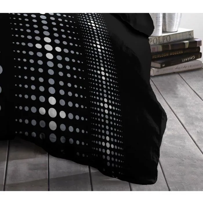 STEEVY Funda Nórdica de Microfibra 220x240cm y 2 Fundas de Almohada 63x63cm Negro STEEVY Funda Nórdica de Microfibra 220x240cm y 2 Fundas de Almohada 63x63cm Negro