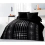STEEVY Funda Nórdica de Microfibra 220x240cm y 2 Fundas de Almohada 63x63cm Negro