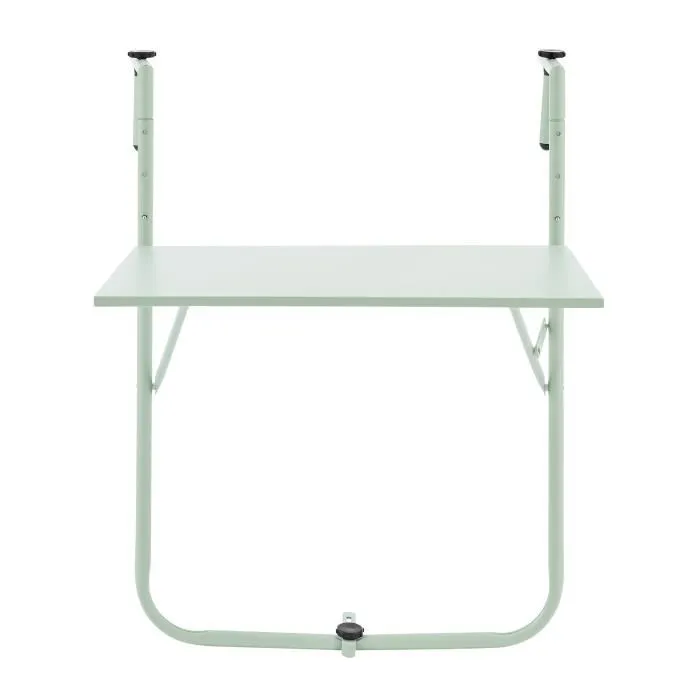 Mesa de Balcón Plegable de Acero - 60 x 78 x 86-101 cm - Verde