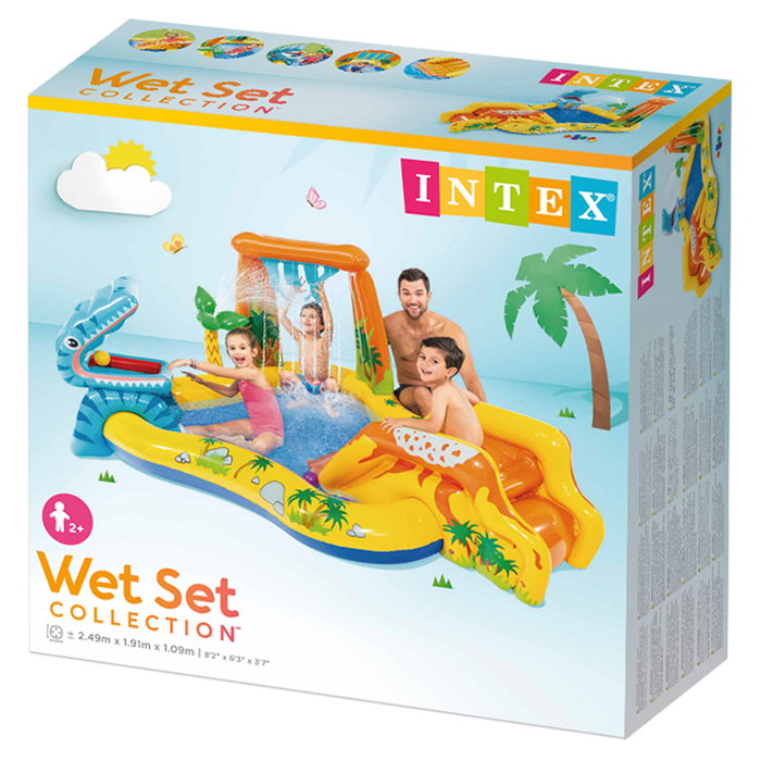 Intex Centro de Juegos Hinchable Dinosaurio con Tobogán y Piscina