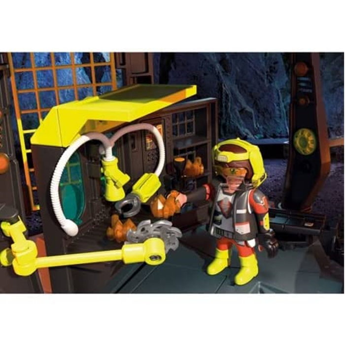 Playmobil Dino Rise - Set de Mina de Dinosaurio con Vagón, Ascensor y 4 Figuras, para niños de 4 años en adelante