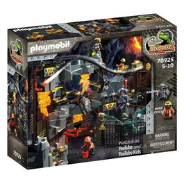 Playmobil Dino Rise - Set de Mina de Dinosaurio con Vagón, Ascensor y 4 Figuras, para niños de 4 años en adelante