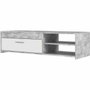 Aucune PILVI Mueble de televisión moderno - Hormigón blanco y gris claro
