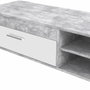 Aucune PILVI Mueble de televisión moderno - Hormigón blanco y gris claro