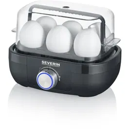 Severin EK3166 Cocedor de huevos, 1 a 6 huevos, 420 W, Negro