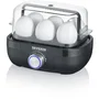 Severin EK3166 Cocedor de huevos, 1 a 6 huevos, 420 W, Negro