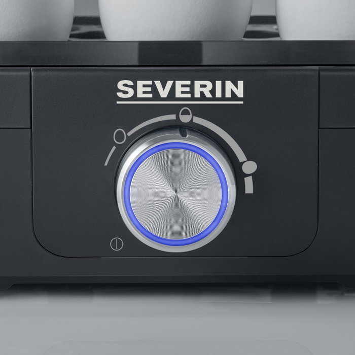 Severin EK 3166 Cocedor de huevos para hasta 6 huevos, Negro mate Severin EK 3166 Cocedor de huevos para hasta 6 huevos, Negro mate