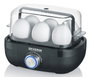 Severin EK 3166 Cocedor de huevos para hasta 6 huevos, Negro mate
