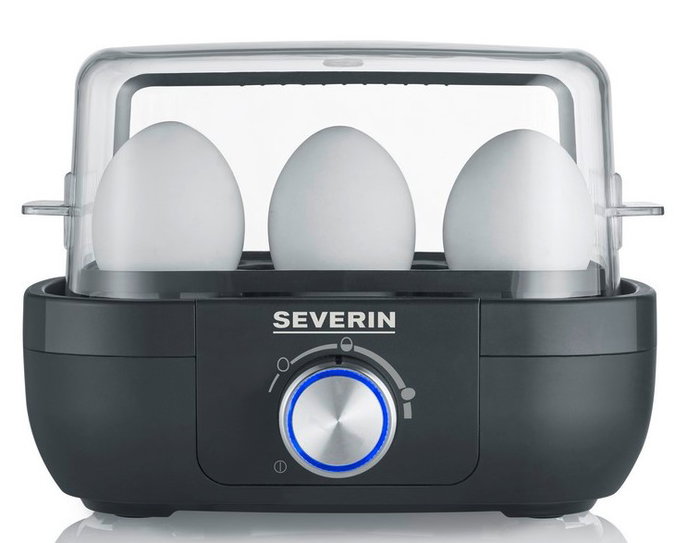 Severin EK 3166 Cocedor de huevos para hasta 6 huevos, Negro mate Severin EK 3166 Cocedor de huevos para hasta 6 huevos, Negro mate