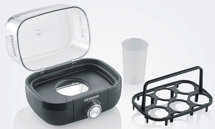 Severin EK 3166 Cocedor de huevos para hasta 6 huevos, Negro mate Severin EK 3166 Cocedor de huevos para hasta 6 huevos, Negro mate