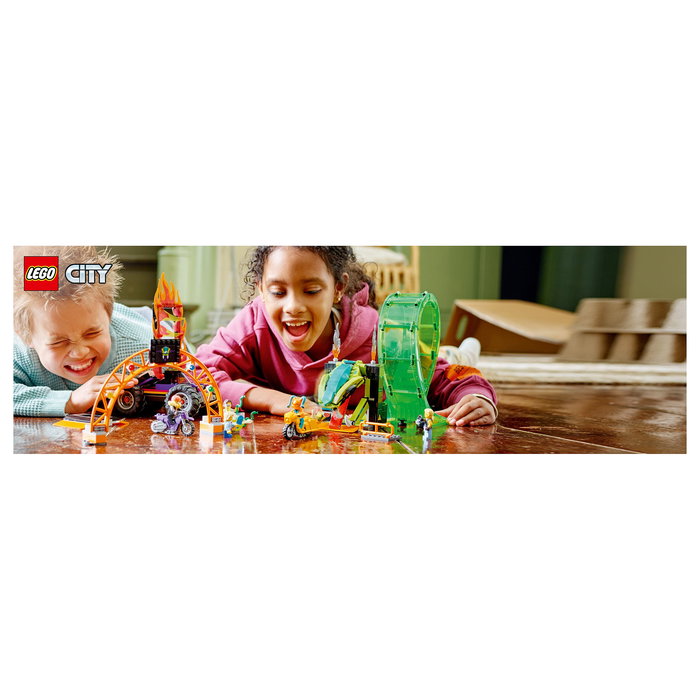 LEGO City 60303 Pista Acrobática con Doble Rizo, Set de Construcción de Pista de Acrobacias para Niños y Niñas +7 Años, 598 Piezas