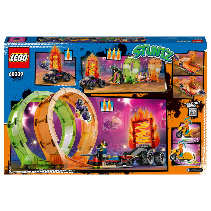LEGO City 60303 Pista Acrobática con Doble Rizo, Set de Construcción de Pista de Acrobacias para Niños y Niñas +7 Años, 598 Piezas