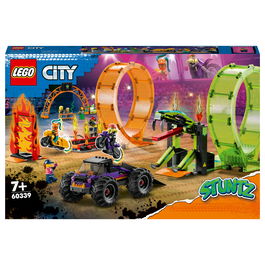 LEGO City 60303 Pista Acrobática con Doble Rizo, Set de Construcción de Pista de Acrobacias para Niños y Niñas +7 Años, 598 Piezas
