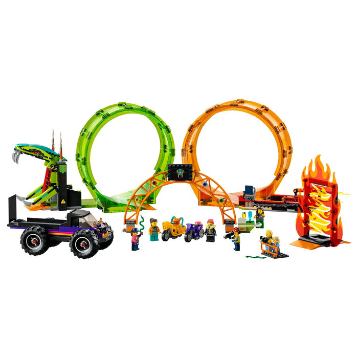 LEGO City 60303 Pista Acrobática con Doble Rizo, Set de Construcción de Pista de Acrobacias para Niños y Niñas +7 Años, 598 Piezas