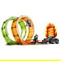 LEGO City 60303 Pista Acrobática con Doble Rizo, Set de Construcción de Pista de Acrobacias para Niños y Niñas +7 Años, 598 Piezas