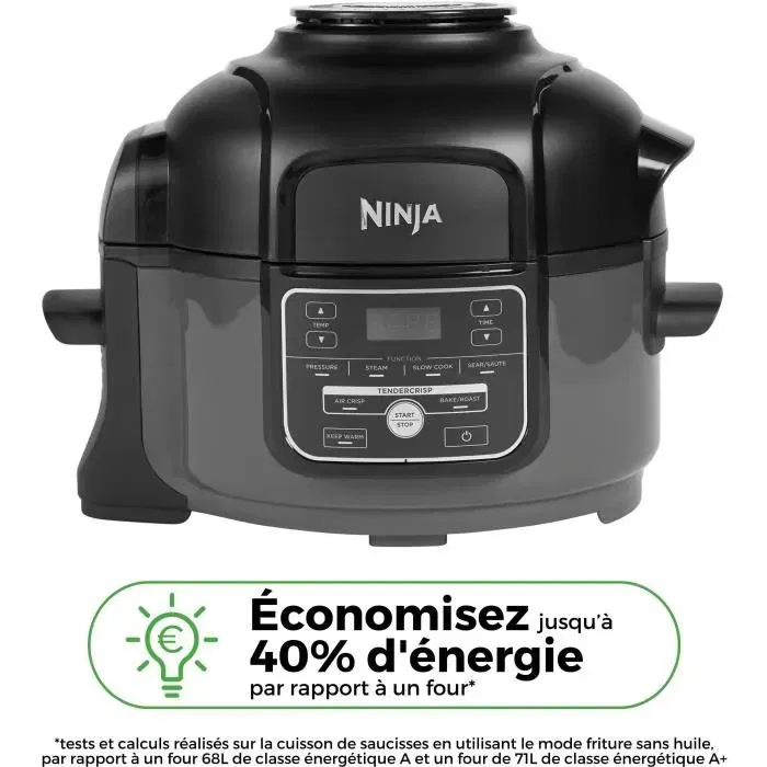 Ninja OP100EU Foodi MINI Multicooker 6-en-1 4.7L Compacta con 6 Modos de Cocción