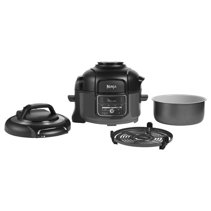 Ninja Foodi OP100EU Multikocher 6 en 1, 4.7L, 1460W, Negro, Olla a Presión, Cocina al Vapor, Freidora, Horno, Recalentar