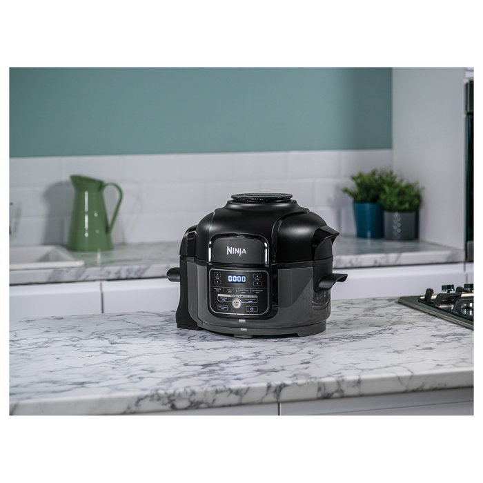 Ninja Foodi OP100EU Multikocher 6 en 1, 4.7L, 1460W, Negro, Olla a Presión, Cocina al Vapor, Freidora, Horno, Recalentar