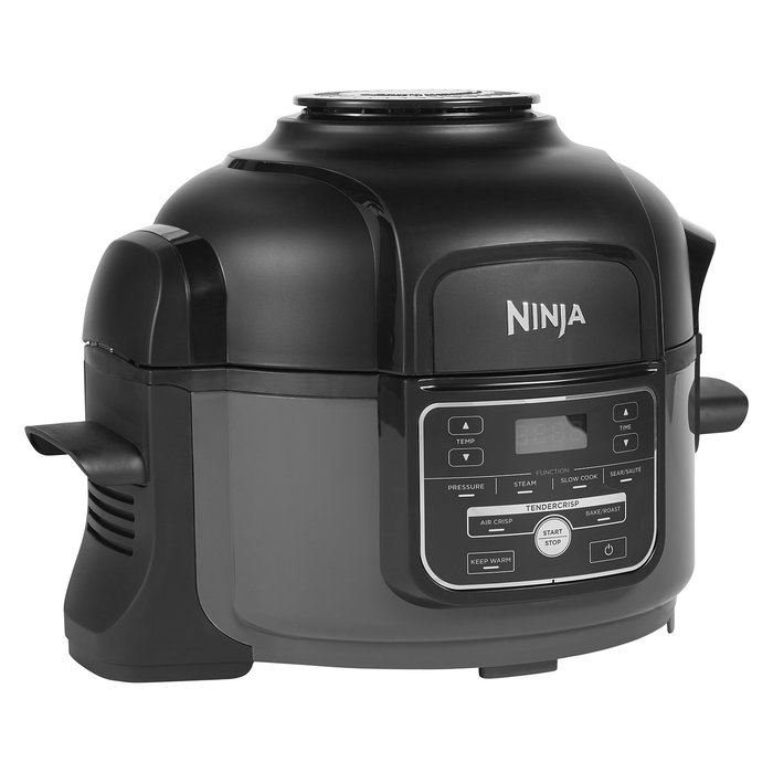 Ninja Foodi OP100EU Multikocher 6 en 1, 4.7L, 1460W, Negro, Olla a Presión, Cocina al Vapor, Freidora, Horno, Recalentar