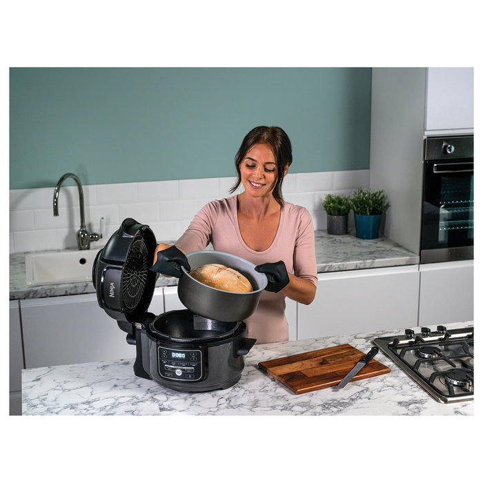 Ninja Foodi OP100EU Multikocher 6 en 1, 4.7L, 1460W, Negro, Olla a Presión, Cocina al Vapor, Freidora, Horno, Recalentar