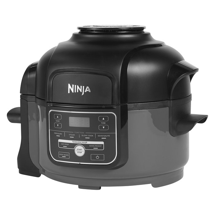 Ninja Foodi OP100EU Multikocher 6 en 1, 4.7L, 1460W, Negro, Olla a Presión, Cocina al Vapor, Freidora, Horno, Recalentar