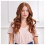 BaByliss C451E Rizador de Pelo 25mm Calor Cerámico 160-210°C Negro y Oro Rosado