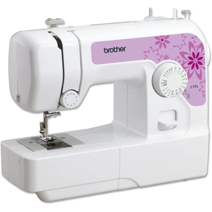 Brother J17s Máquina de Coser Mecánica - 17 Funciones Esenciales, Fácil de Usar, Iluminación LED, Ojal en 4 Pasos