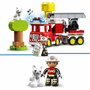 LEGO 10969 Camión de Bomberos DUPLO Rescate, Set de Construcción con Gato y Bombero, Luces y Sirena, para Preescolares +2 Años
