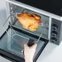 Severin TO2056 Mini Horno 30 L 1600 W con Aire Caliente Negro y Plata