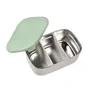 Beaba Fiambrera Infantil Acero Inoxidable Tapa Silicona Funda Protectora Gris Verde Salvia