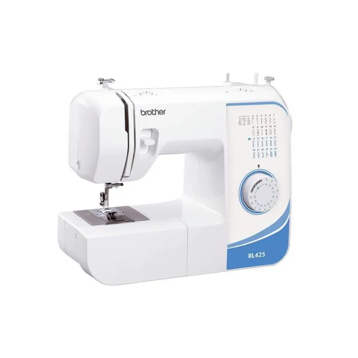Brother RL-425 Máquina de Coser Mecánica con 25 Funciones de Costura, 12 Puntadas Preestablecidas, Cortador de Hilo Manual, Iluminación LED y Brazo Libre Brother RL-425 Máquina de Coser Mecánica con 25 Funciones de Costura, 12 Puntadas Preestablecidas, Cortador de Hilo Manual, Iluminación LED y Brazo Libre