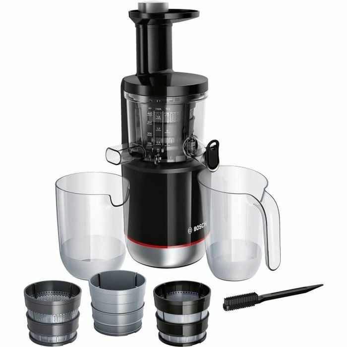 Bosch MESM731M Extractor de jugos de extracción lenta 150W, 55 rpm, Negro/Acero inoxidable Bosch MESM731M Extractor de jugos de extracción lenta 150W, 55 rpm, Negro/Acero inoxidable