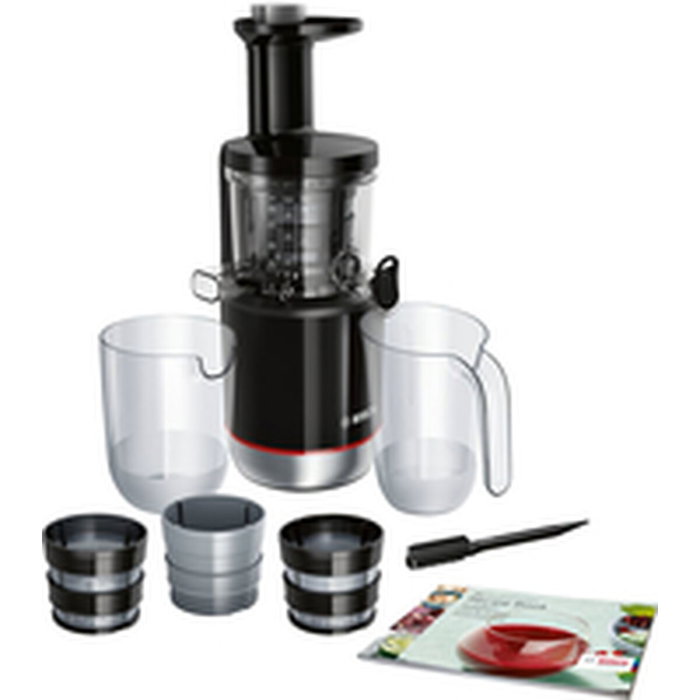 Bosch MESM731M Extractor de jugos de extracción lenta 150W, 55 rpm, Negro/Acero inoxidable Bosch MESM731M Extractor de jugos de extracción lenta 150W, 55 rpm, Negro/Acero inoxidable