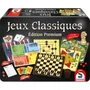 Schmidt Spiele Caja de Juegos Clásicos Edición Premium - Juego de Mesa en Caja de Metal con Múltiples Posibilidades de Juego