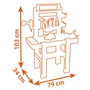 Smoby Banco de Trabajo BLACK+DECKER Bricolaje para Niños, Estación Central de Herramientas Completa y Equipada
