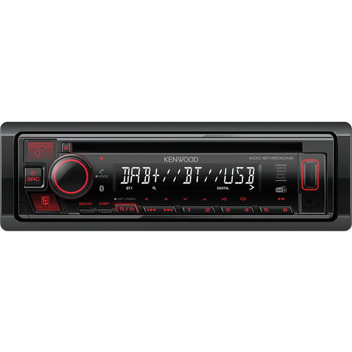 Kenwood KDC-BT450DAB - Autorradio 1 DIN con Bluetooth 4.2, USB, DAB+, CD, Pantalla Táctil LCD y Control para iPod, Negro Kenwood KDC-BT450DAB - Autorradio 1 DIN con Bluetooth 4.2, USB, DAB+, CD, Pantalla Táctil LCD y Control para iPod, Negro