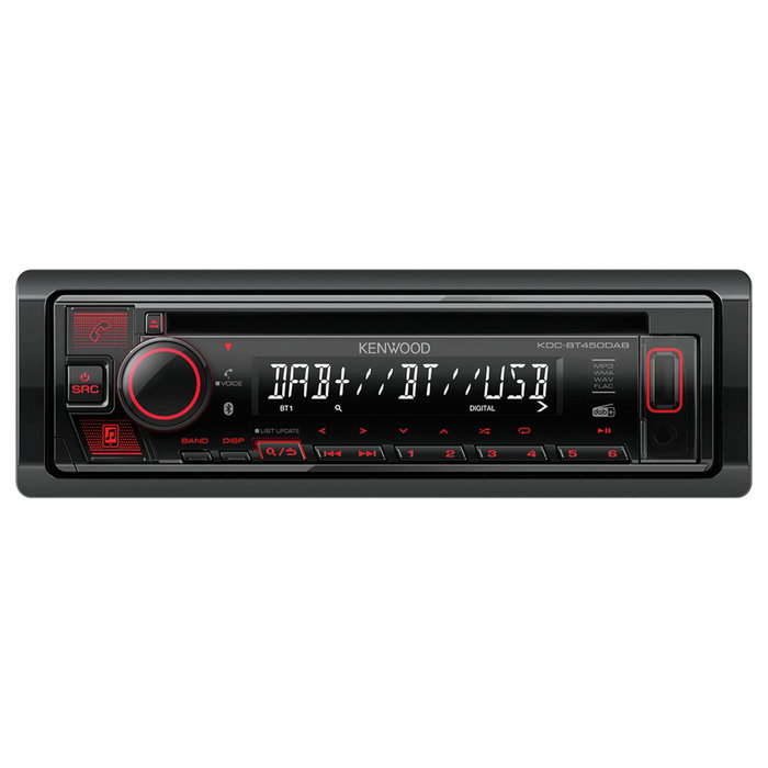 Kenwood KDC-BT450DAB receptor de medios para coche Negro 1 DIN Kenwood KDC-BT450DAB receptor de medios para coche Negro 1 DIN