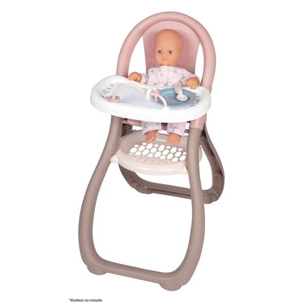 Smoby Baby Nurse Trona de Juguete para Muñecas de hasta 42 cm con Accesorios | Material Plástico, Edad Recomendada 18+ Meses