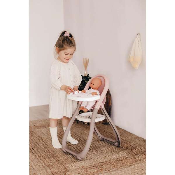 Smoby Baby Nurse Trona de Juguete para Muñecas de hasta 42 cm con Accesorios | Material Plástico, Edad Recomendada 18+ Meses