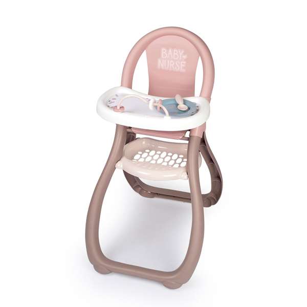 Smoby Baby Nurse Trona de Juguete para Muñecas de hasta 42 cm con Accesorios | Material Plástico, Edad Recomendada 18+ Meses